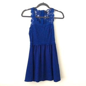 Blue lace dress